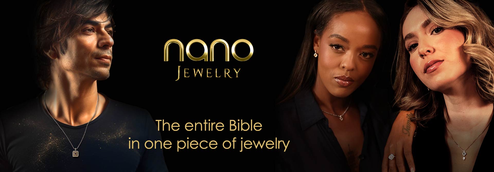 Elegant gifts for wife for Christmas necklace featuring heart-shaped pendant with nano-engraved New Testament - My Nano Jewelry